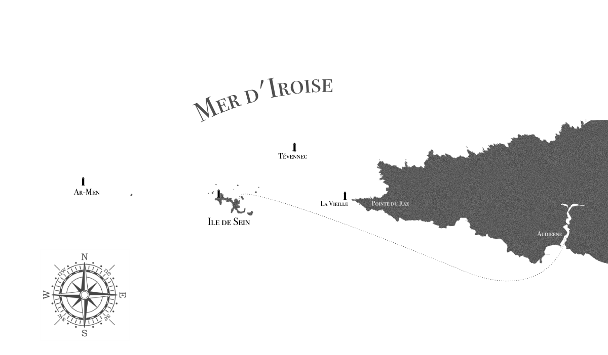 carte mer d'Iroise - L'Oiseau Caillou - Nicolas Maluca